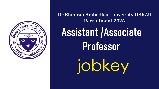 DBRAU Agra University Assistant Professor Online Form 2026-jobkey